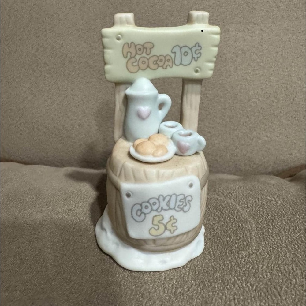 Precious moment, hot cocoa stand figurine